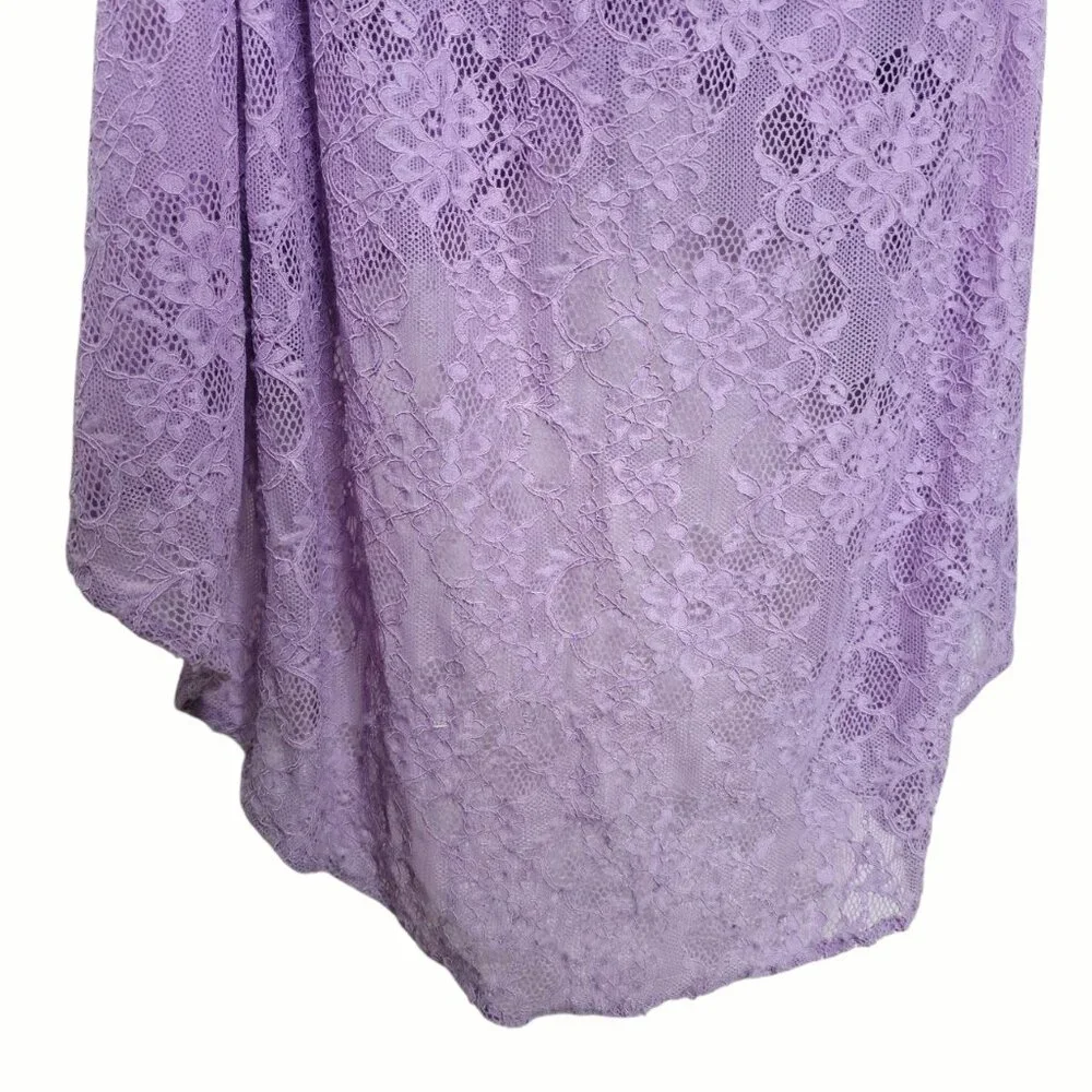 House of CB Antonina Maxi Dress Purple Orchid Lace Corset‎ Size L
